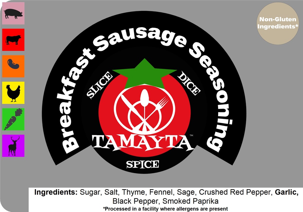 Breakfast Sausage Seasoning 1/2 Cup Jar