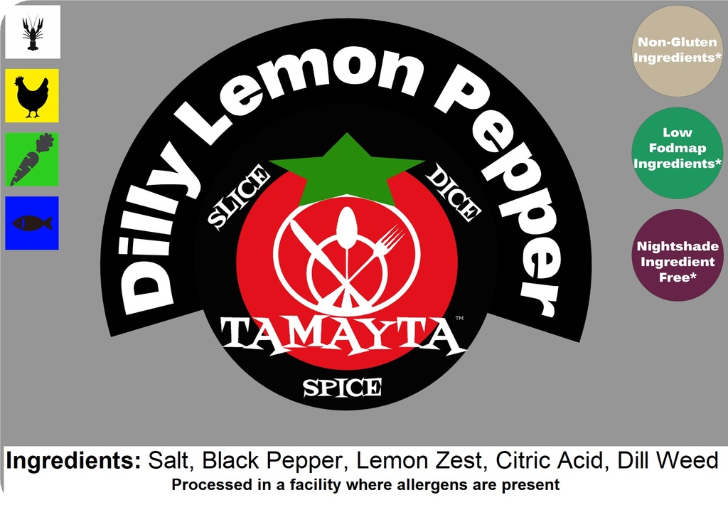 [01920] Dilly Lemon Pepper 1/2 Cup Jar