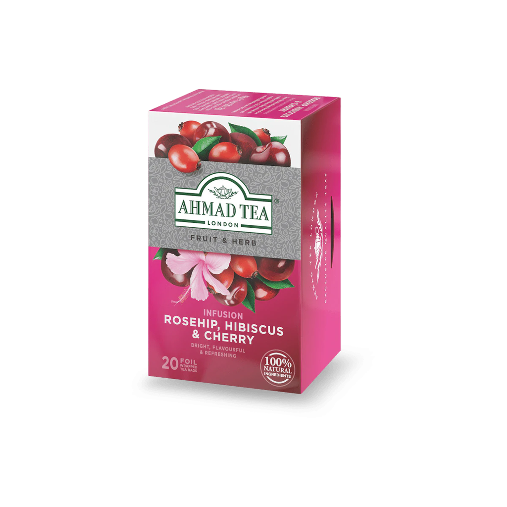 Rosehip Hibiscus And Cherry Tea 20 Bags Ahmad Tea