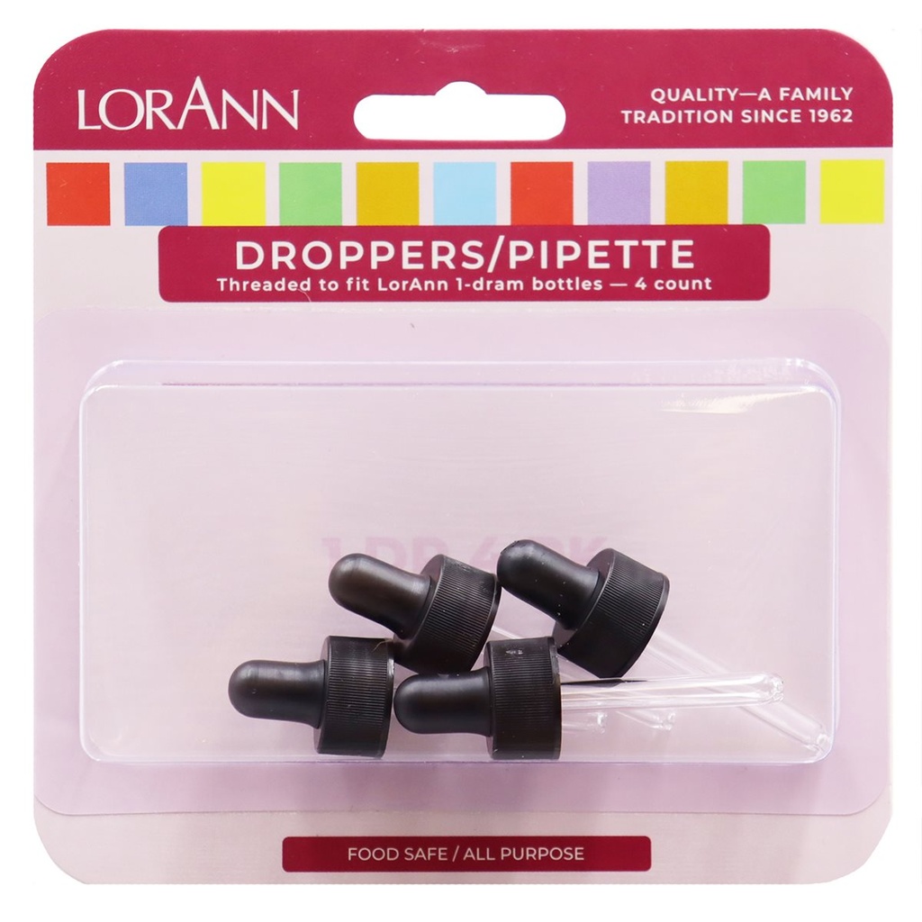 [5741-0400LO] Droppers For Small 1 Dram Bottles (Pack Of Four)