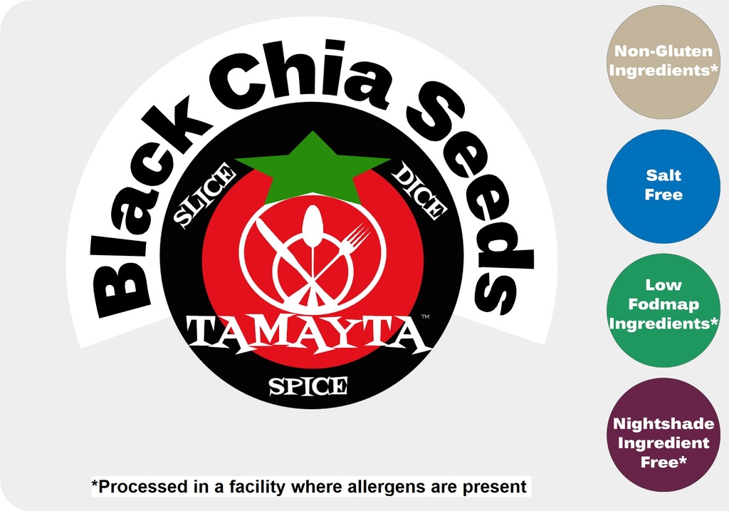 Chia Seeds, Black 1/2 Cup Jar