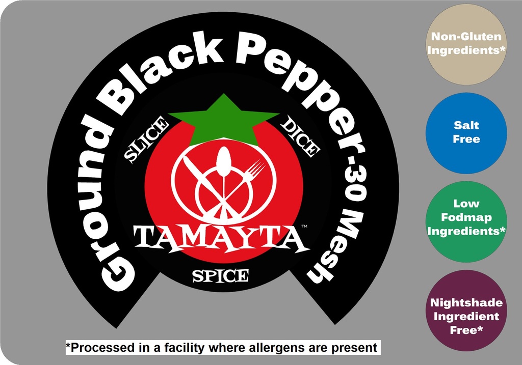 [02455] Black Pepper 30 Mesh Ground 1/2 Cup Jar