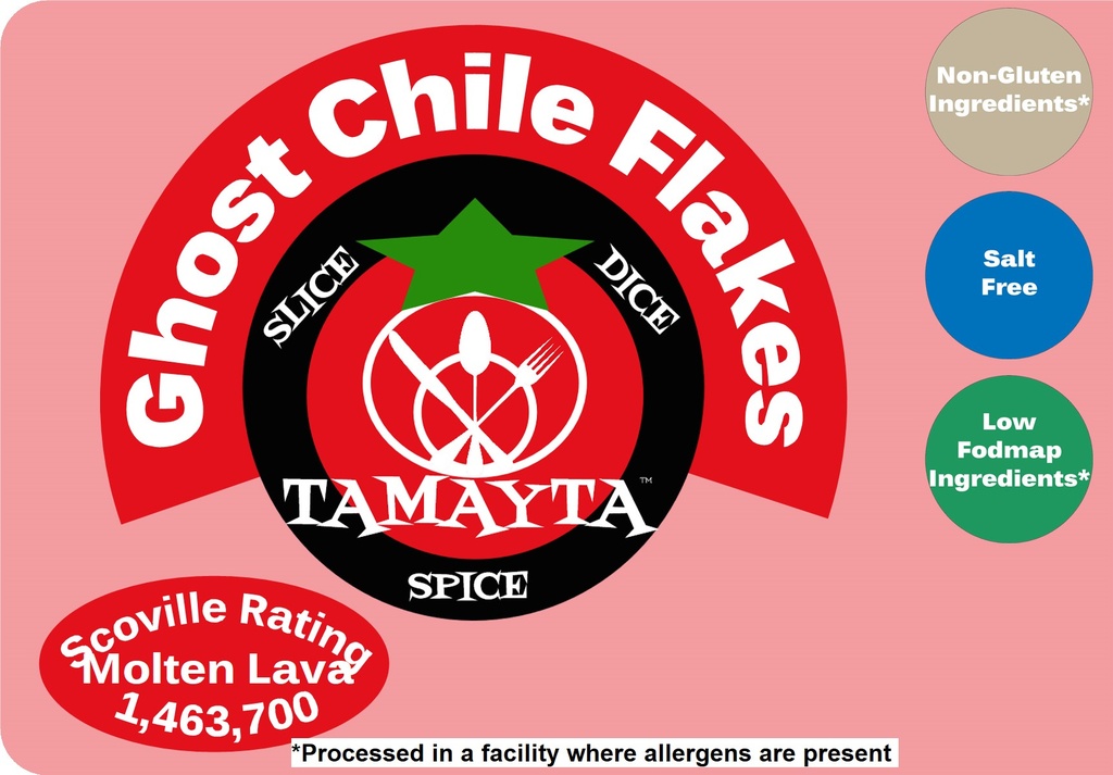 Ghost Chile Flakes 1/2 Cup Jar