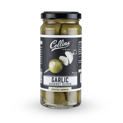 [02634] Olives Garlic Queen 5 Oz