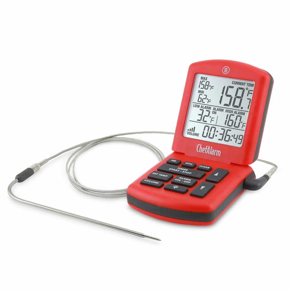 Chefalarm Cooking Thermometer and Alarm Red
