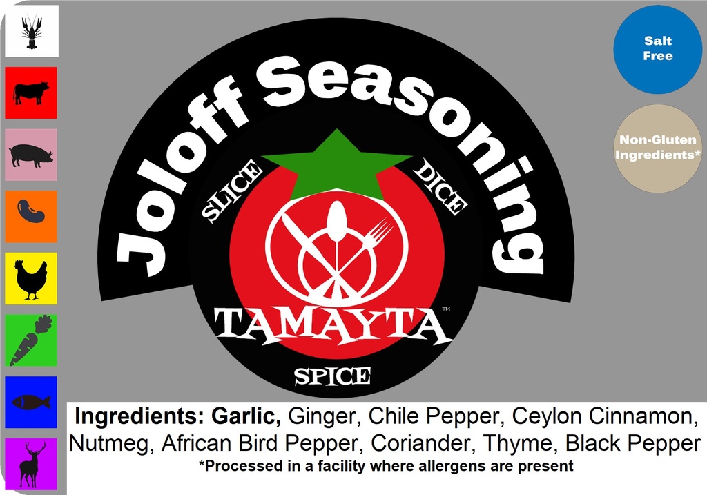 Joloff Seasoning Ghananian 1/2 Cup Jar