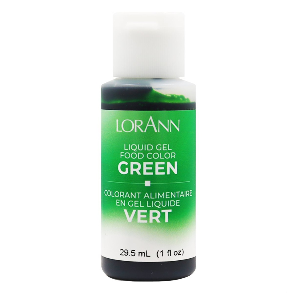 [1220-0500LO] Liquid Gel Food Coloring Green 1 fl oz