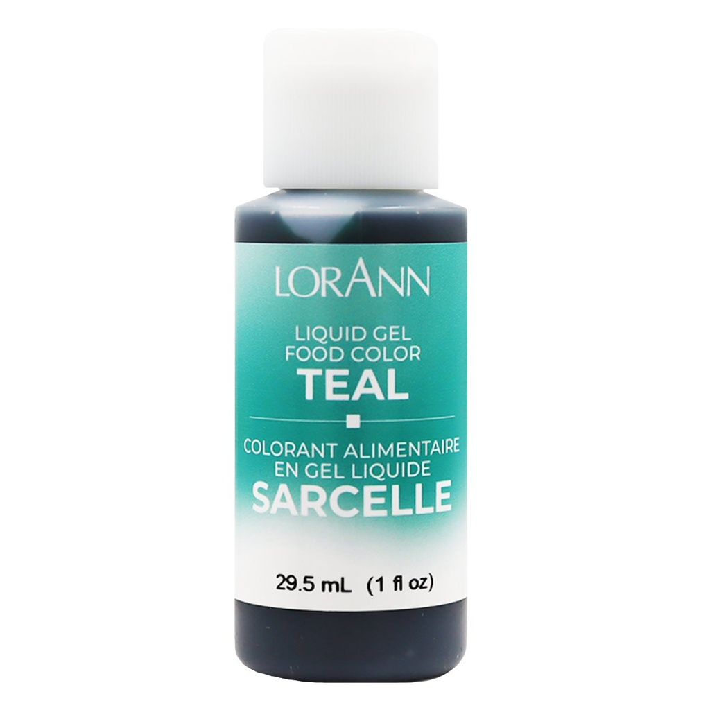 [02885] Teal Liquid Gel Food Color 1 Fl Oz
