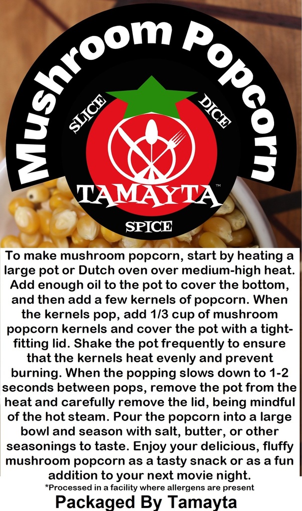 Mushroom Popcorn 1 lb Bag