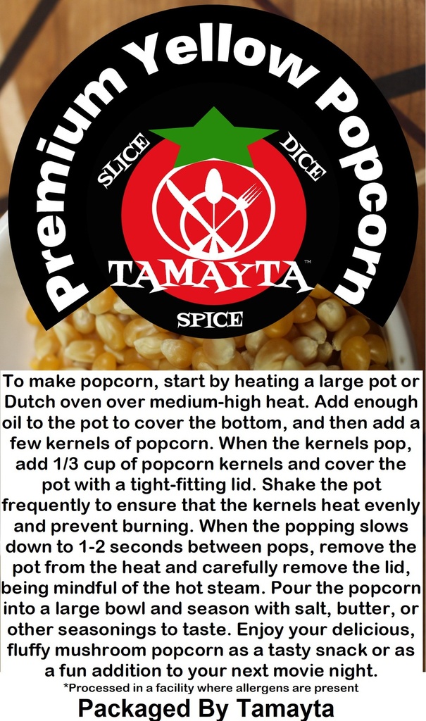 [04355] Yellow Premium Popcorn 1 Pound Bag