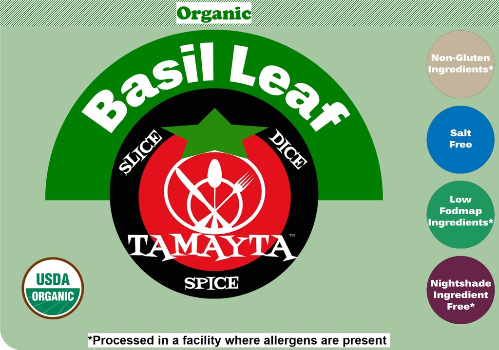 [05144] Basil Leaf Organic Half Cup Jar