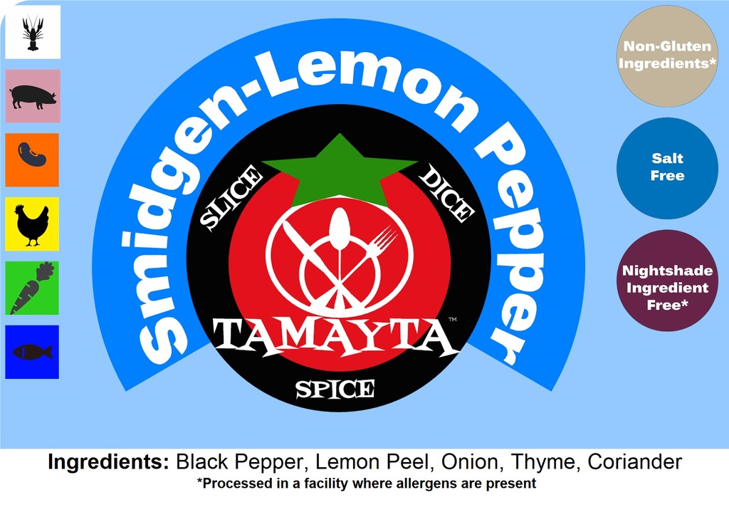 Smidgen Lemon Pepper 1/2 Cup Jar