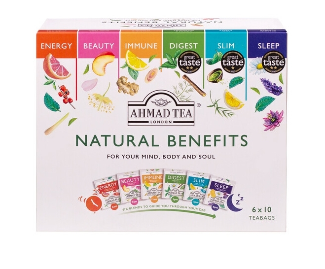 Natural Benefits Herbal Tea Selection Box 60 Bags