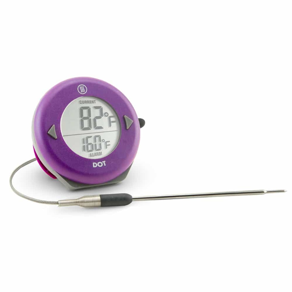 Dot Simple Alarm Thermometer Purple