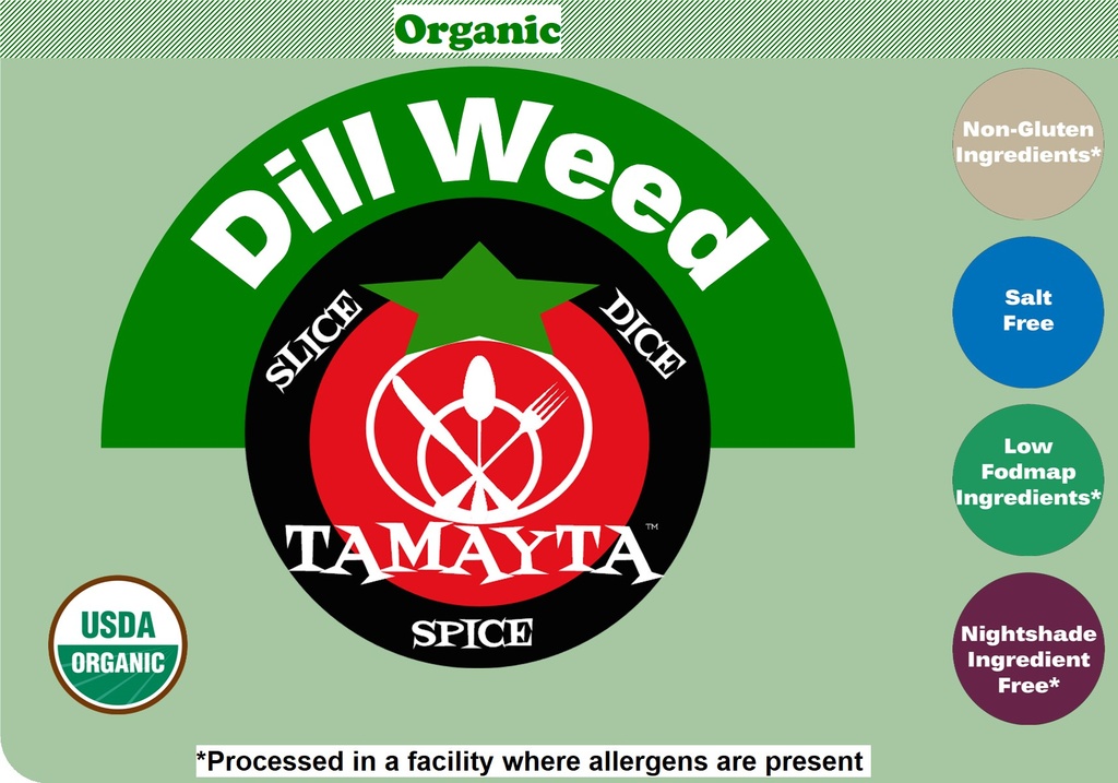[05164] Dill Weed Organic 1/2 Cup Jar