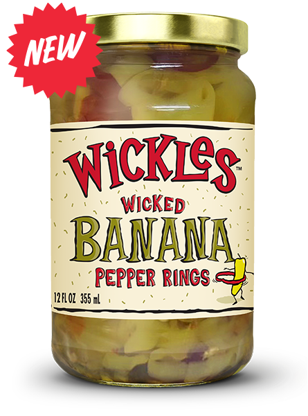[05178] Wicked Banana Pepper Rings Wickles 12 oz