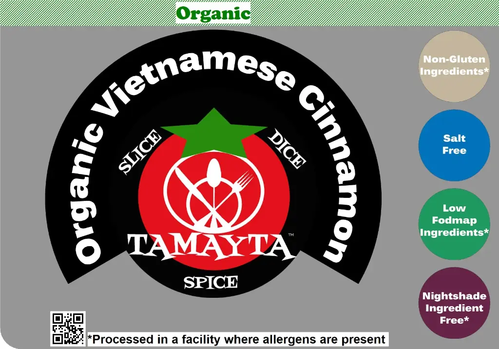 Cinnamon, Vietnamese Ground Organic 1/2 Cup Jar