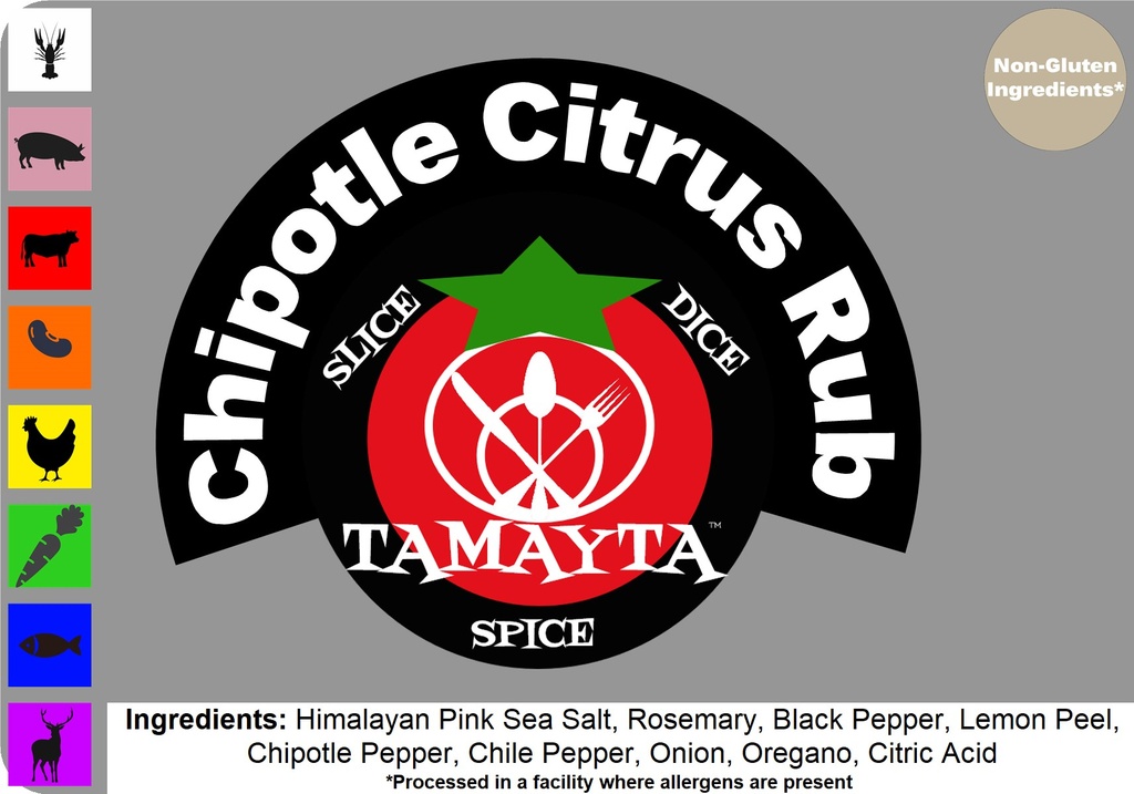 [01264] Chipotle Citrus Rub 1/2 Cup Jar