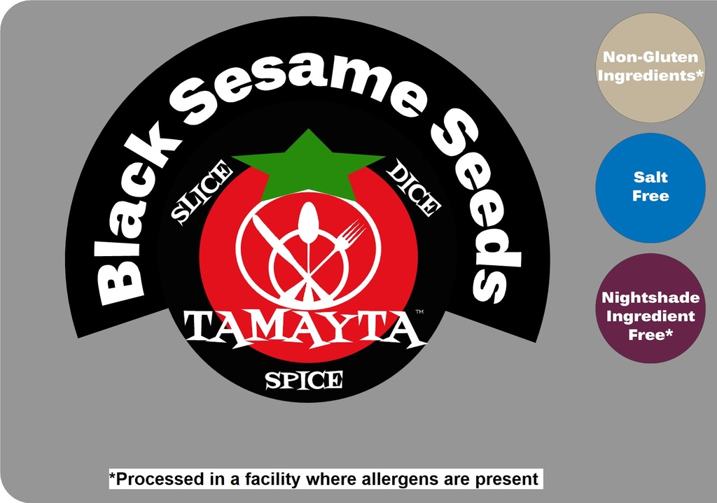 [01413] Sesame Seeds, Black 1/2 Cup Jar