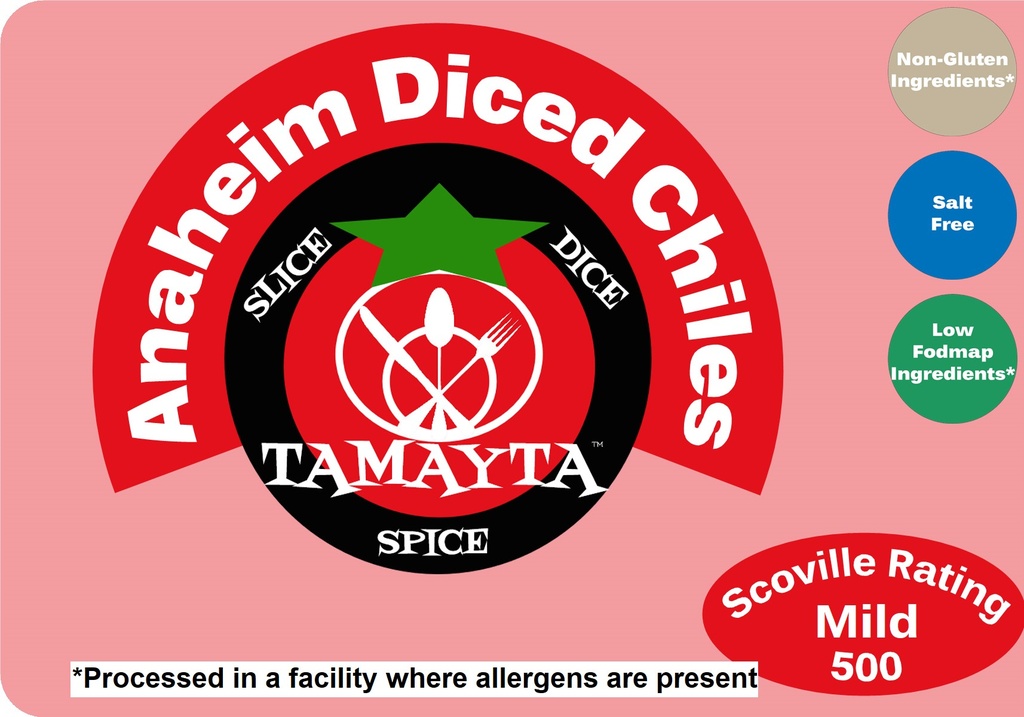 [02890] Anaheim Diced Green Chiles Half Cup Jar