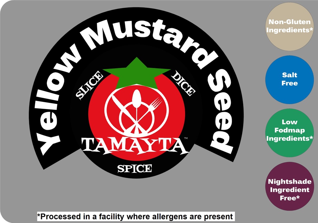 [01452] Mustard Seeds, Yellow 1/2 Cup Jar