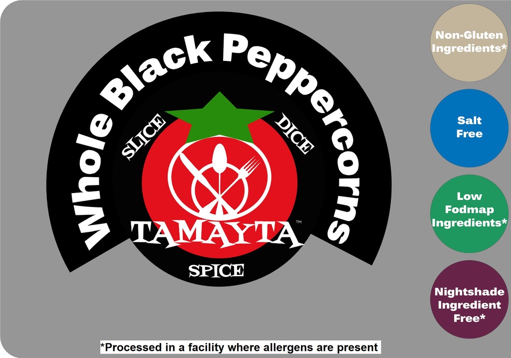 Black Peppercorns 1/2 Cup Jar