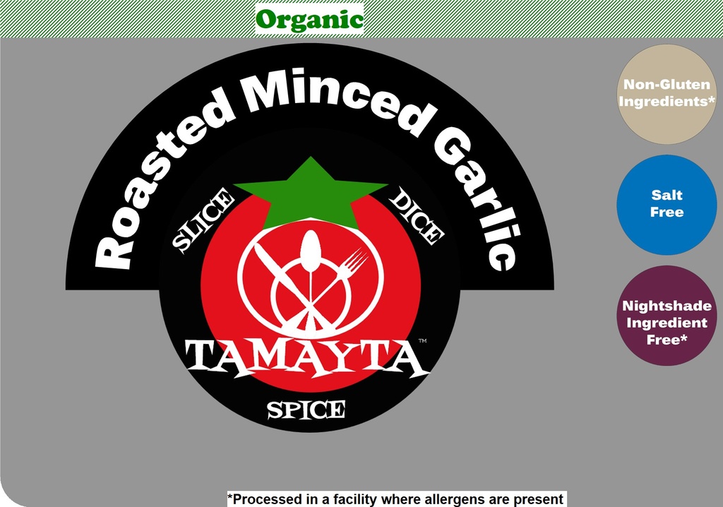Roasted Minced Organic Garlic 1/2 Cup Jar