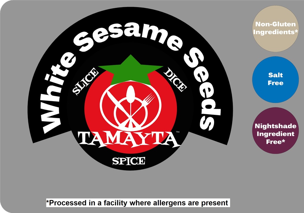 [01414] Sesame Seeds, White 1/2 Cup Jar