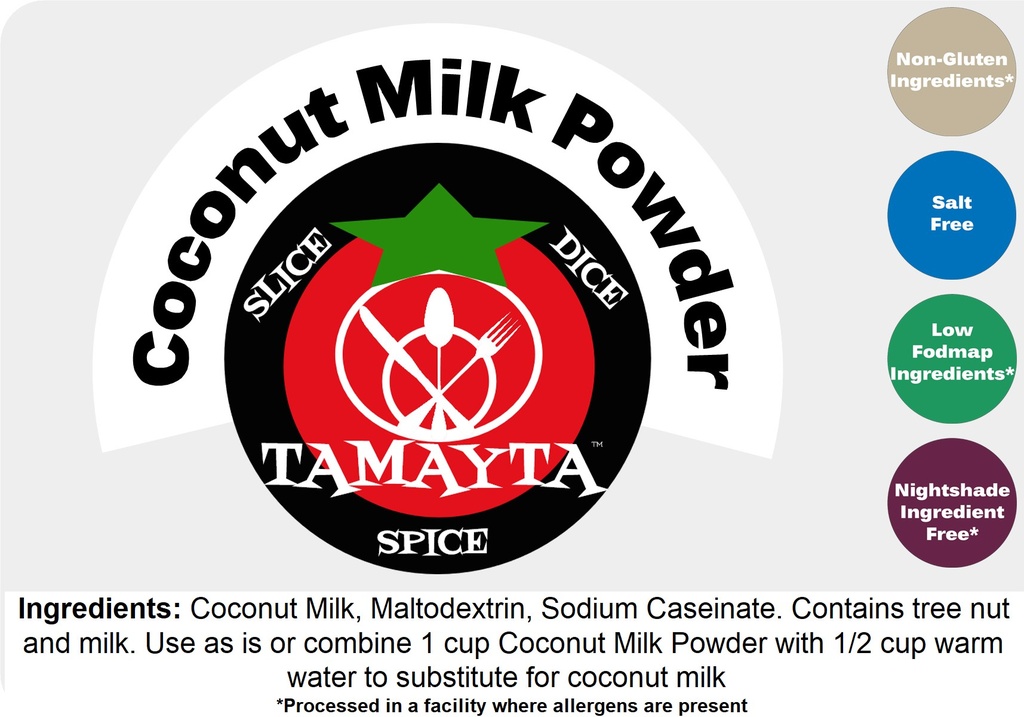 Coconut Milk Powder 1/2 Cup Jar