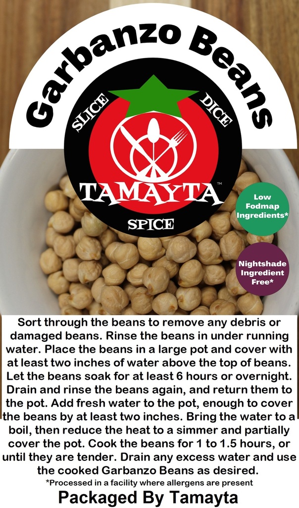 [01737] Garbanzo Beans 1 Pound Bag (Net Wt 16 Oz)