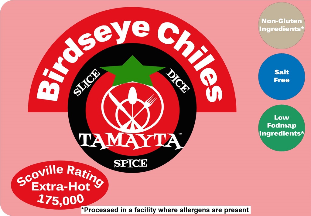 [02242] Birdseye Chiles De-Stemmed 1/2 Cup Jar