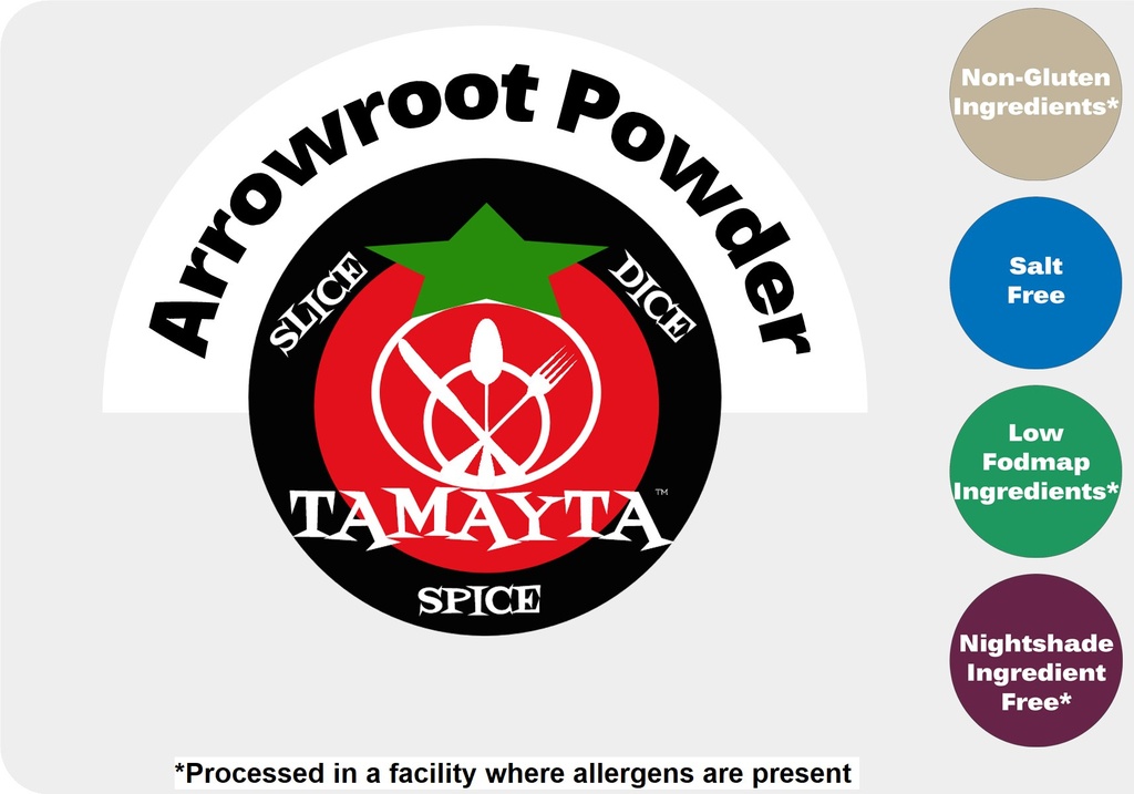 [01045] Arrowroot Powder 1/2 Cup Jar