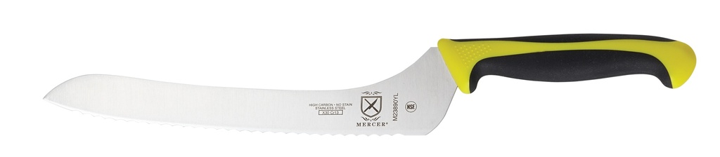[M23890YLMER] Bread Knife 9" Offset Mercer Millennia Yellow
