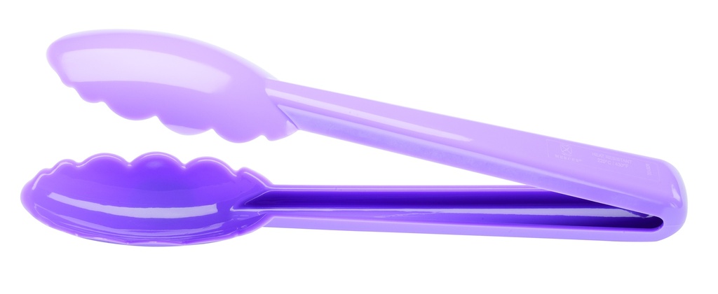 Utility Tongs High Heat 9.5" Purple Allergen Safe