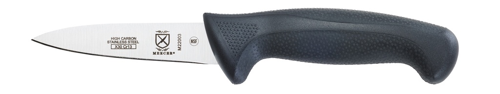 [M22003MER] Paring Knife 3.5" Large Handle Millennia Black