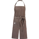 Zephyr Bib Apron Brown Denim Mercer Metro Edge