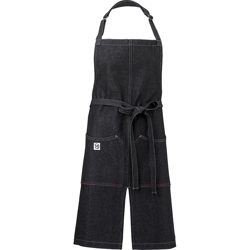 Zephyr Bib Apron Black Denim Mercer Metro Edge