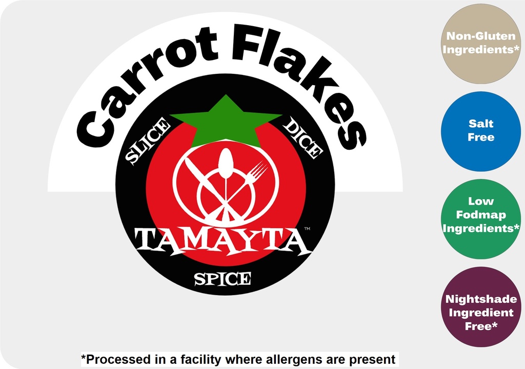 Carrot Flakes 1/2 Cup Jar