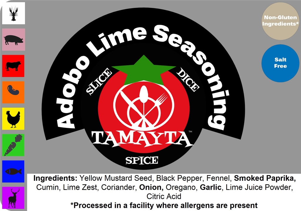 [01172] Adobo Lime Seasoning 1/2 Cup Jar