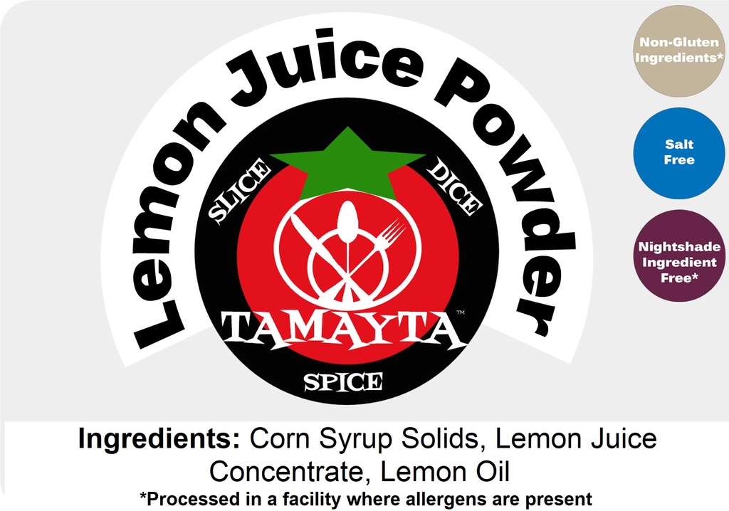 Lemon Juice Powder 1/2 Cup Jar