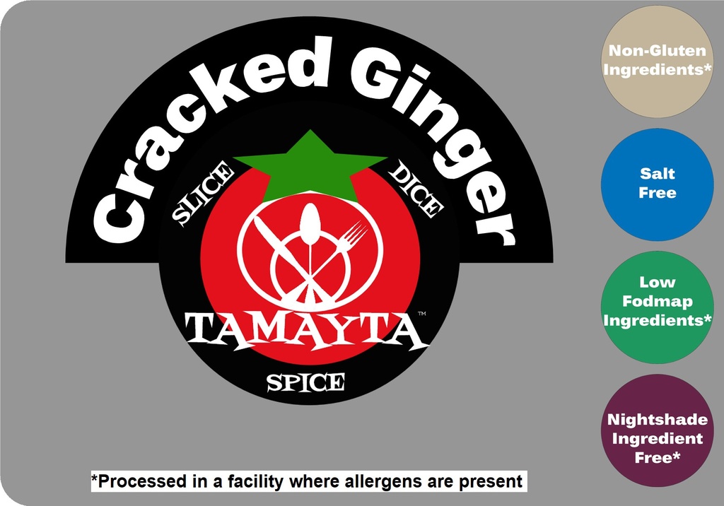 Ginger Dried Cracked 1/2 Cup Jar