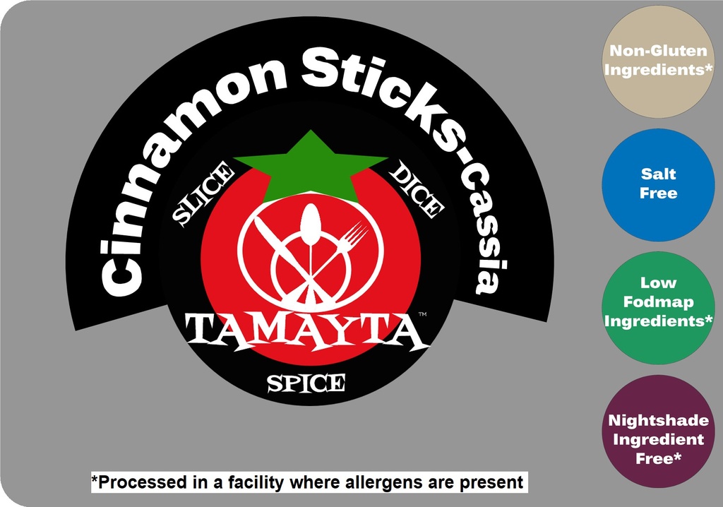 Cinnamon Sticks, Cassia 1/2 Cup Jar