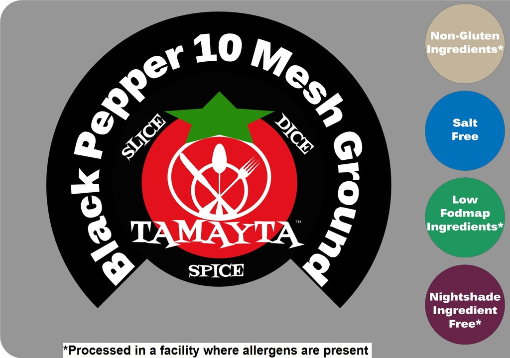 Black Pepper 10 Mesh Ground 1/2 Cup Jar