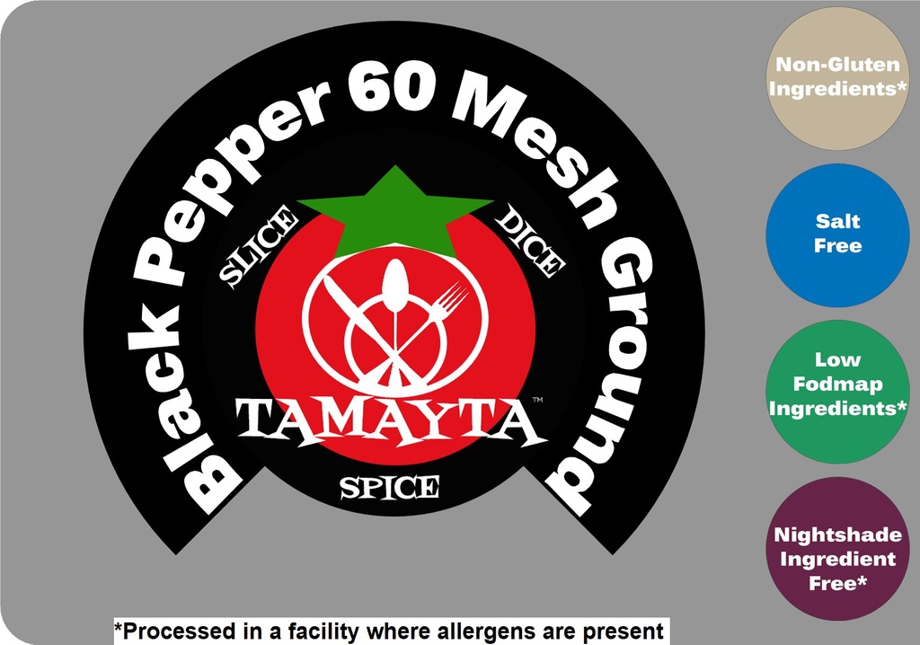 [03974] Black Pepper 60 Mesh Ground Half Cup Jar