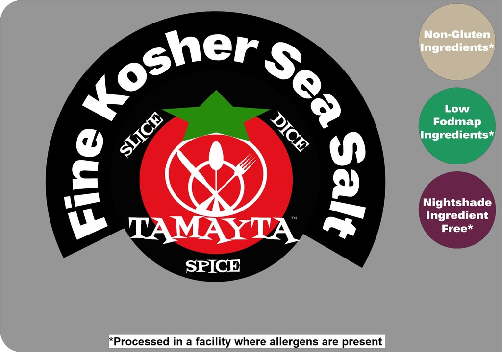 Fine Kosher Sea Salt 1/2 Cup Jar