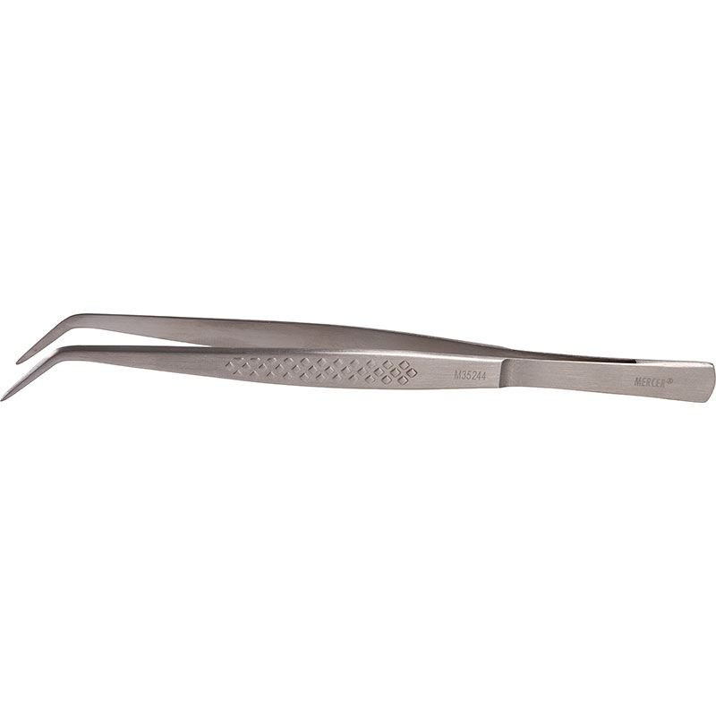 [M35244MER] Curved Plating Tongs Fine Point Precision Plus 6-1/8"