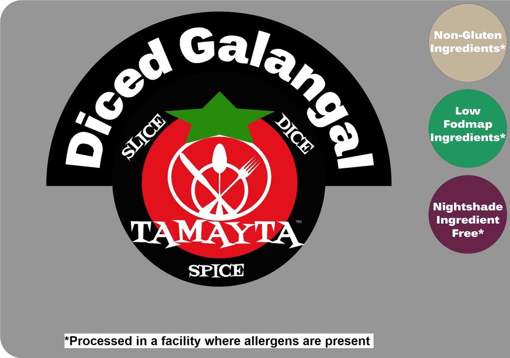 [00046] Galangal, Diced 1/2 Cup Jar