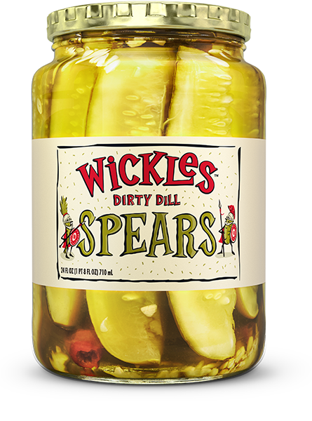 [02494] Dirty Dill Pickle Spears Wickles 24 Fl oz