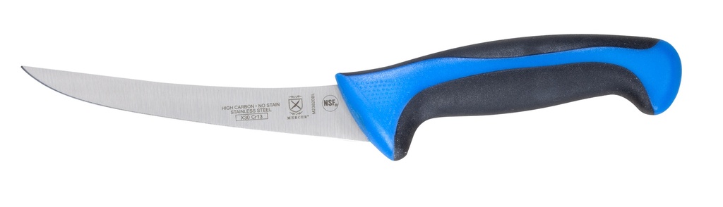 [M23820BLMER] Boning Knife 6" Curved Stiff Millennia Blue