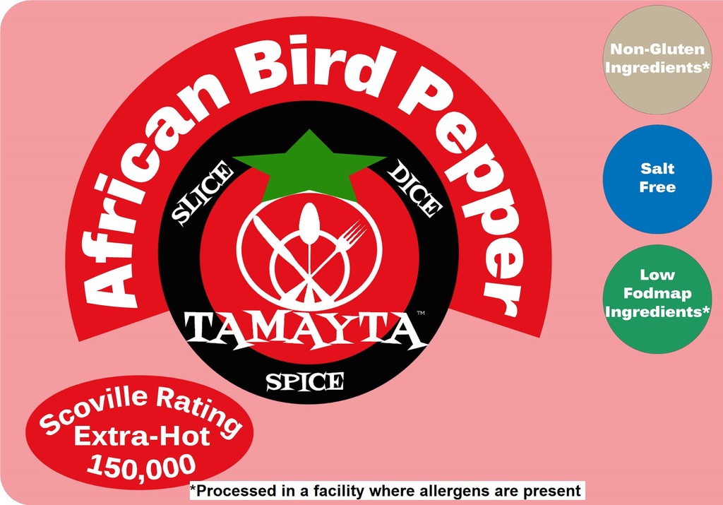 [01381] African Bird Pepper 1/2 Cup Jar